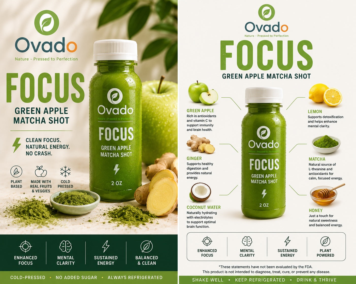 FOCUS — Green Apple Matcha Shot (20-Pack)
